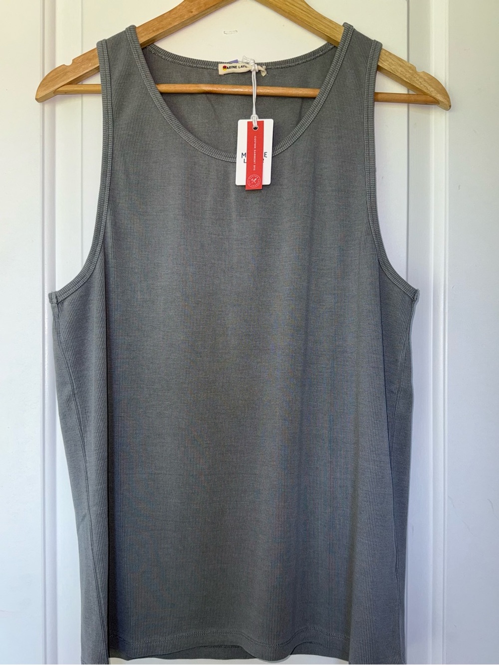Marine Layer NWT Corbet Cotton/TENCEL™ Rib Tank in Mid-Grey